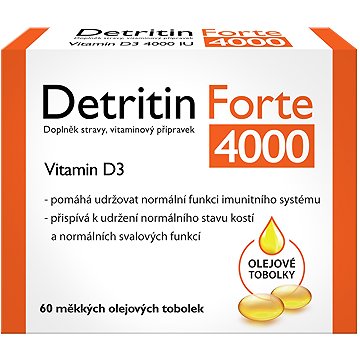 

Detritin Forte Vitamin D3 4000 IU 60 měkkých tobolek