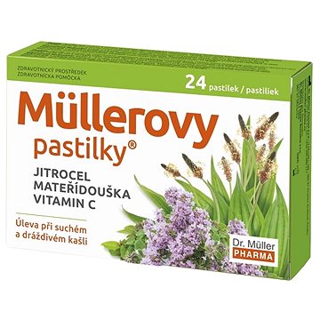 

Müllerovy pastilky s jitrocelem a mateřídouškou 12 ks