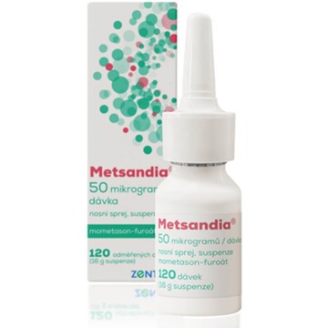 

Metsandia 50 mcg/dávka nosní sprej, suspenze 120 dávek