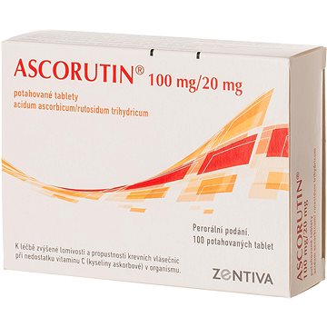 

Ascorutin 100mg/20mg 100 tablet