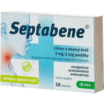 

Septabene Citron a bezový květ 3 mg/1 mg 16 pastilek