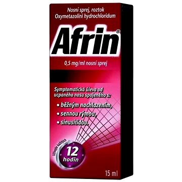 

Afrin 0,5 mg/ml nosní sprej 15 ml