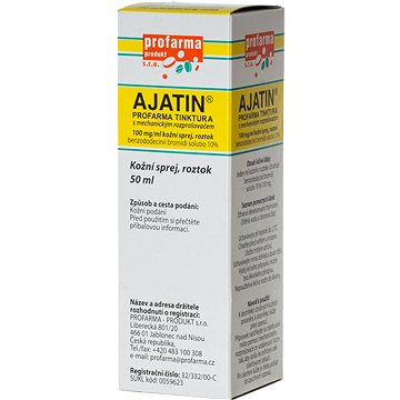 

Ajatin Profarma tinktura s mechanickým rozprašovačem kožní roztok 50 ml