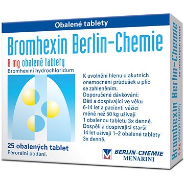 

Bromhexin bc 8 Berlin-Chemie 25 tablet