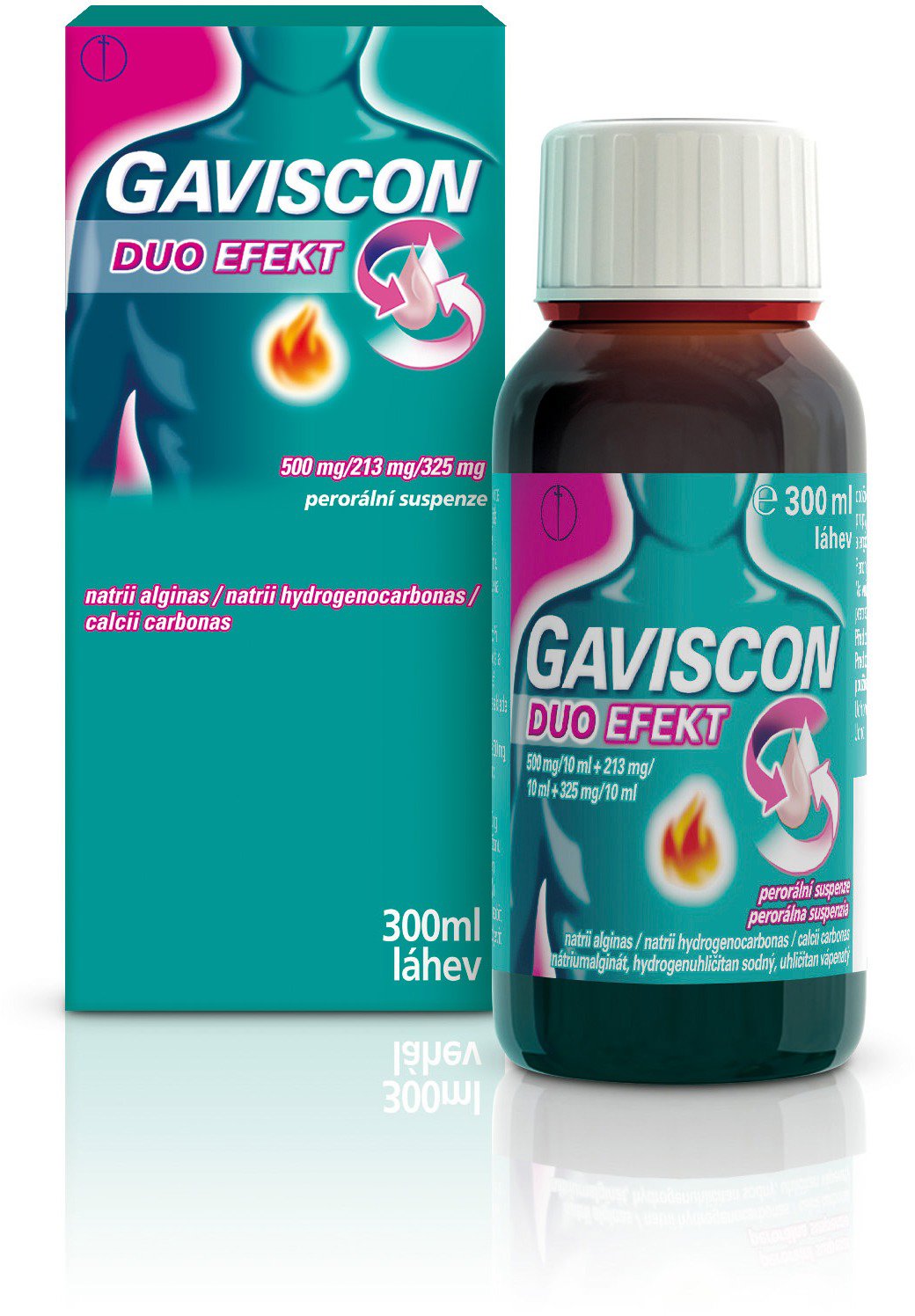 

Gaviscon Duo Efekt 500MG/213MG/325MG suspenze 300 ml