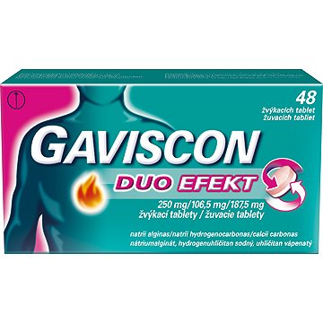 

Gaviscon Duo Efect 48 žvýkacích tablet