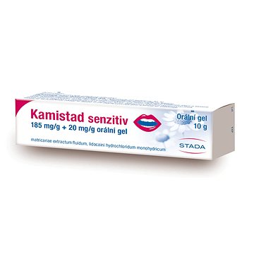 

Kamistad Sensitiv 185 mg/g + 20 mg/g orální gel 1 × 10 g