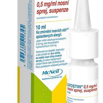 

Livostin 0,5 mg/ml nosní sprej, suspenze 10 ml