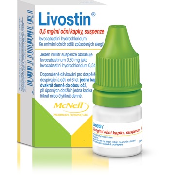 

Livostin 0,5 mg/ml oční kapky, suspenze 4 ml