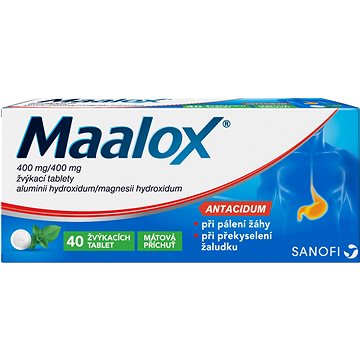 

Maalox 40 žvýkacích tablet