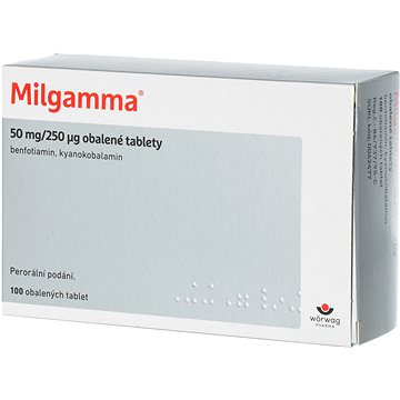 

Milgamma 50 mg/250 µg 100 obalených tablet