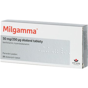 

Milgamma 50 mg/250 µg 20 obalených tablet