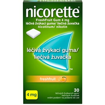 

Nicorette FreshFruit Gum 4 mg léčivá žvýkací guma 30 žvýkaček