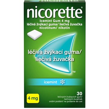 

Nicorette Icemint Gum 4 mg léčivá žvýkací guma 30 žvýkaček