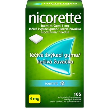 

Nicorette Icemint Gum 4 mg léčivá žvýkací guma 105 žvýkaček