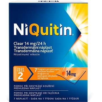 

Niquitin Clear 14 mg 7 transdermálních náplastí