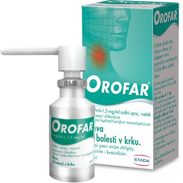 

Orofar 2 mg/ml + 1,5 mg/ml orm.spr.sol.1 × 30 ml