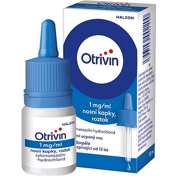 

Otrivin 1 mg/ml nosní kapky při léčbě ucpaného nosu 10 ml