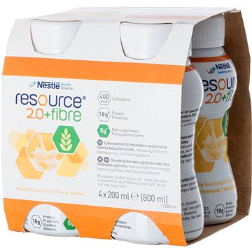 

Resource 2,0 kcal Fibre vanilkový 4 × 200 ml