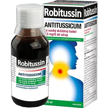 

Robitussin Antitussicum 7,5 mg/5 ml, sirup na suchý kašel 100 ml