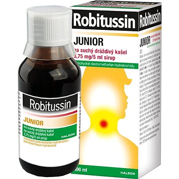 

Robitussin Junior 3,75 mg/5 ml, sirup pro děti na suchý kašel 100 ml
