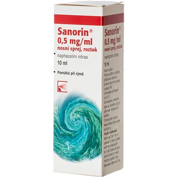 

Sanorin 0,5 mg/ml nosní sprej 10 ml