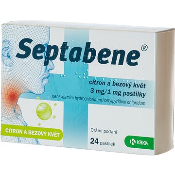 

Septabene Citron a bezový květ 3 mg/1 mg 24 pastilek
