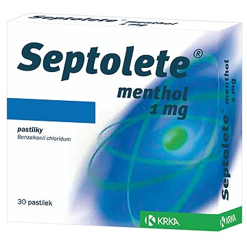 

Septolete Menthol antiseptikum pro ústa a hltan 1 mg 30 pastilek