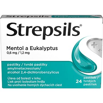 

Strepsils Mentol a eukalyptus 24 pastilek