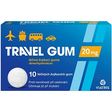 

Travel-gum 20 mg 10 léčivých žvýkacích gum
