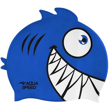 

Aqua-Speed Dětská plavecká čepice Pirana - modrá