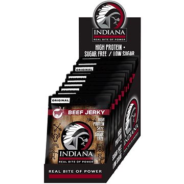 

Indiana Jerky hovězí Original 375g - display (15 x 25g)