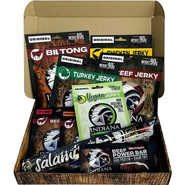 

Indiana Jerky dárková kazeta 458g - 9 ks