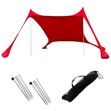 

Surtep Přístřešek na pláž Shade Steel s UV 50+ - 200 × 160 × 150 cm Barva Červená