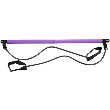 

Pilates Sticks posilovací tyč s gumou fialová
