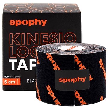

Spophy Kinesiology Tape Black, tejpovací páska černá, 5 cm x 5 m