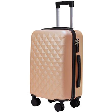 

ROWEX Příruční kabinový cestovní kufr s TSA zámkem Crystal, šampaňská, 55 × 38 × 23 cm (33 l)