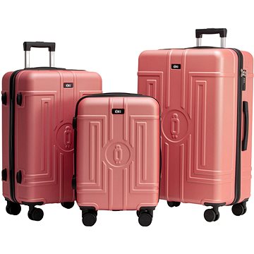 

ROWEX Extra odolný cestovní kufr s TSA zámkem Casolver, rosegold, set kufrů (3 ks)