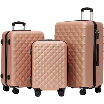 

ROWEX extra odolný cestovní kufr s TSA zámkem Crystal, šampaňská, set 3 ks