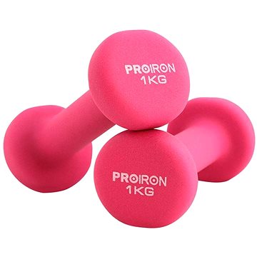 

PROIRON Jednoruční činky Neoprene Dumbbell 2 × 1 kg - PINK