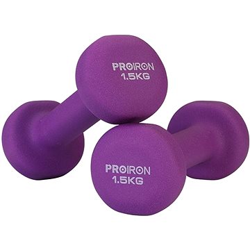 

PROIRON Jednoruční činky Neoprene Dumbbell 2 × 1,5 kg - PURPLE