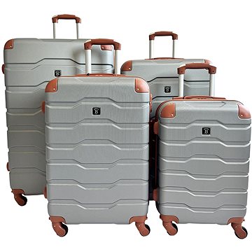 

BERTOO cestovní kufr Firenze - stříbrný set 4v1