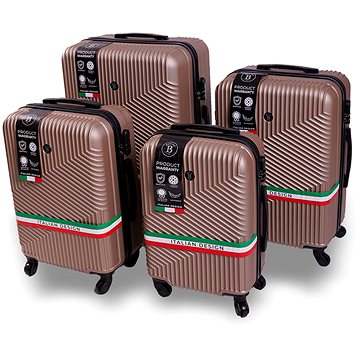 

BERTOO cestovní kufr Milano - champagne set 4v1