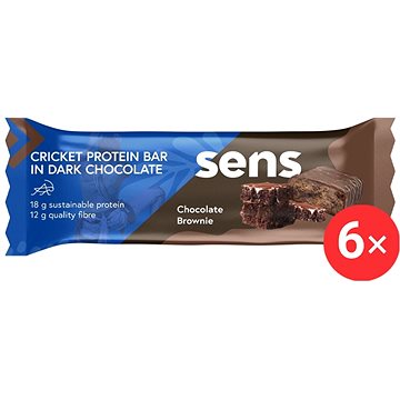 

SENS Cvrččí Proteinovka v tmavé čokoládě 6 x 60g, čokoládové brownie