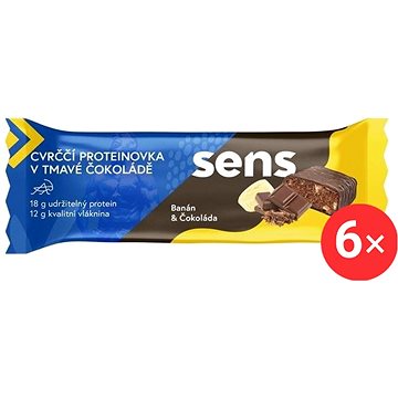 

SENS Cvrččí Proteinovka v tmavé čokoládě 6 x 60g, banán & čokoláda