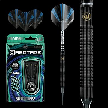 

Šipky Winmau soft Sabotage Black 20g, 90% wolfram