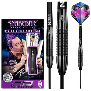 

Šipky RedDragon steel Peter Wright Snakebite 3 Black, 22g, 90% wolfram