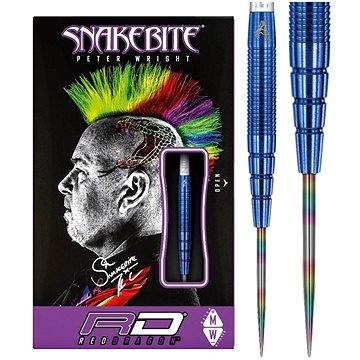 Reddragon Darts steel Peter Wright Snakebite 22g PL15 Blue, 90