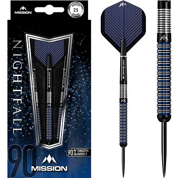 

Šipky Mission steel Nightfall M1 21g, 90% wolfram
