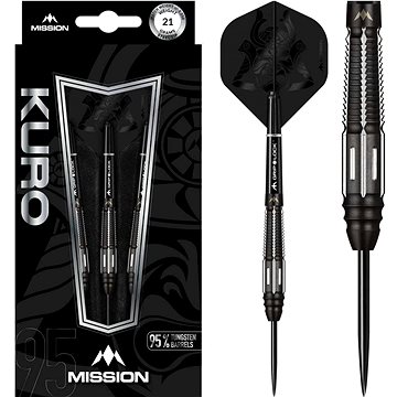 

Šipky Mission steel Kuro M4 21g, black, 95% wolfram